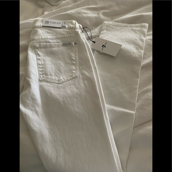 7 For All Mankind Pants - White jeans straight leg